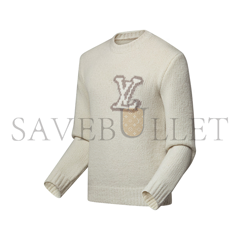 l0vis Vvtt0n lv intarsia crewneck 1aiwej